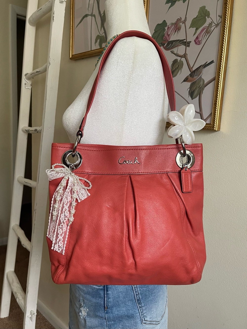 Y2k Coach Ashely Leather Shoulder Tote